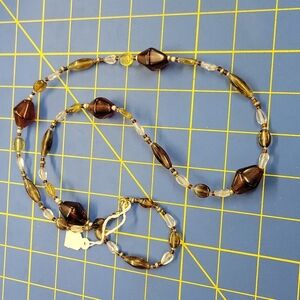 Beaded Brown Colors 32" Necklace